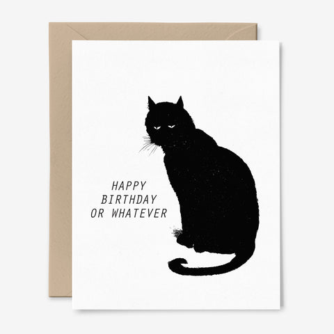 Happy Birthday or Whatever Card | Grumpy Cat | Cat Lady