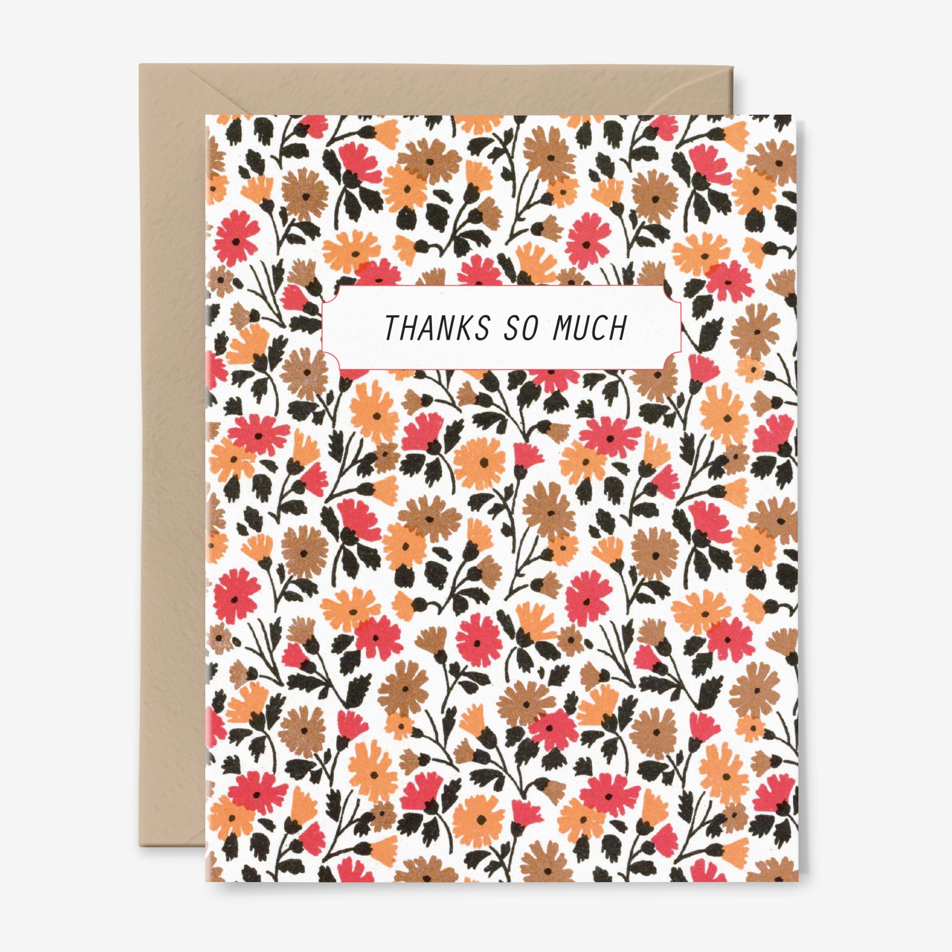 Autumn Floral Thank You Card