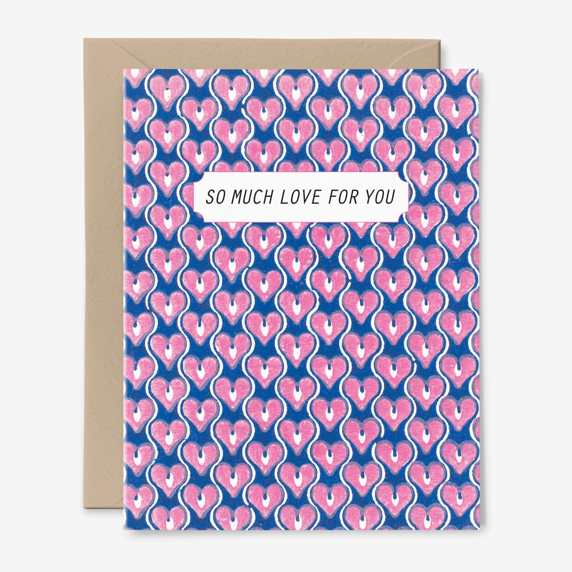 So Much Love For You Heart Pattern Card