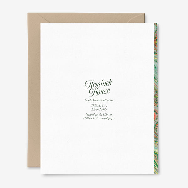 Happy Christmas Card | Holiday | Marbled | Pattern