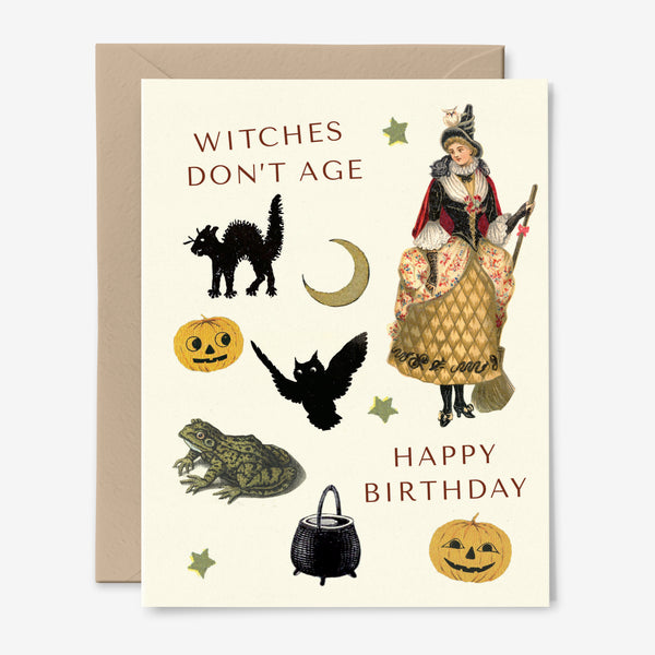 Witches Don't Age Happy Birthday | Collage | Halloween