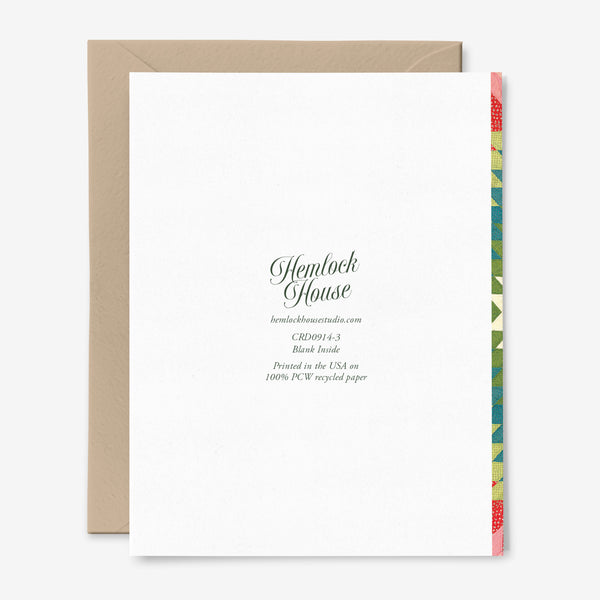 Quilt Card | Any Occasion | Textiles | Vintage Star Pattern