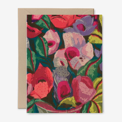 Painterly Flowers Card | Garden | Any Occasion | Floral | Vintage