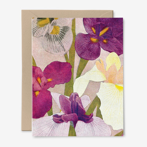 Irises Card | Garden | Any Occasion | Floral | Vintage