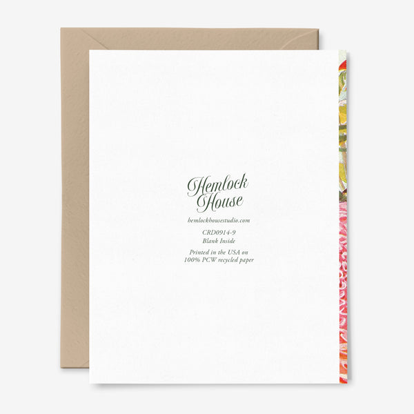Dahlias Card | Flowers | Any Occasion | Floral | Vintage Art