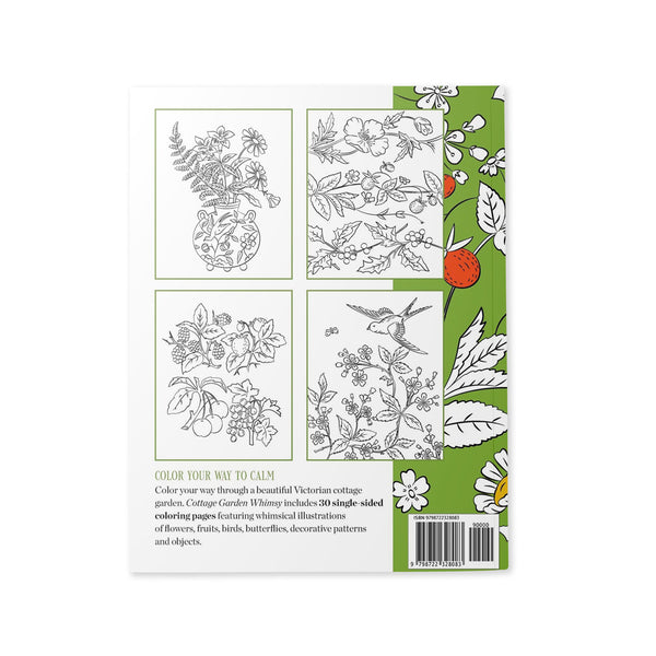 Cottage Garden Whimsy Coloring Book