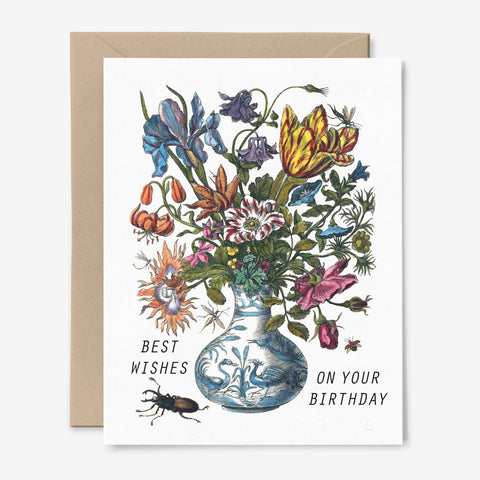 Best Wishes On Your Birthday Botanical Birthday Card