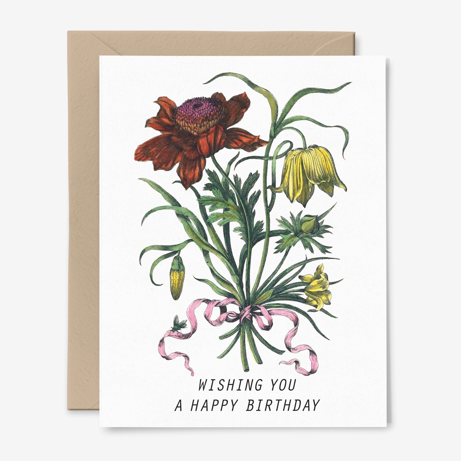 Wishing You A Happy Birthday Botanical Birthday Card