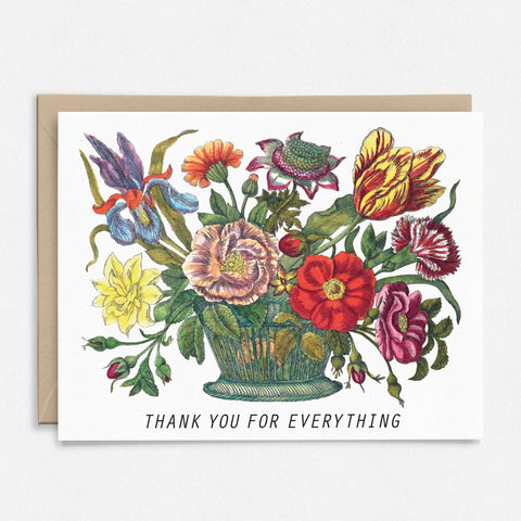 Thank You For Everything Botanical Card