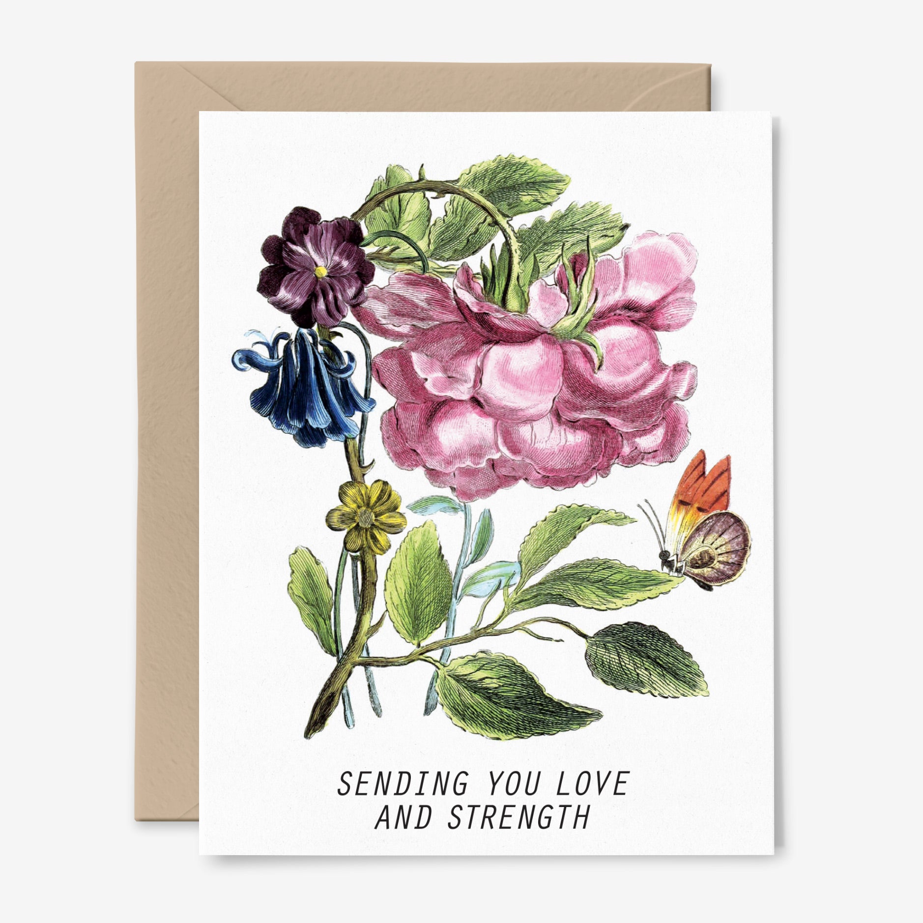 Sending You Love and Strength | Botanical Greeting Card