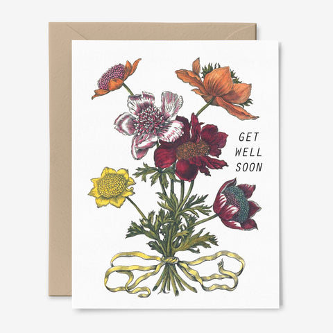 Get Well Soon Botanical Card