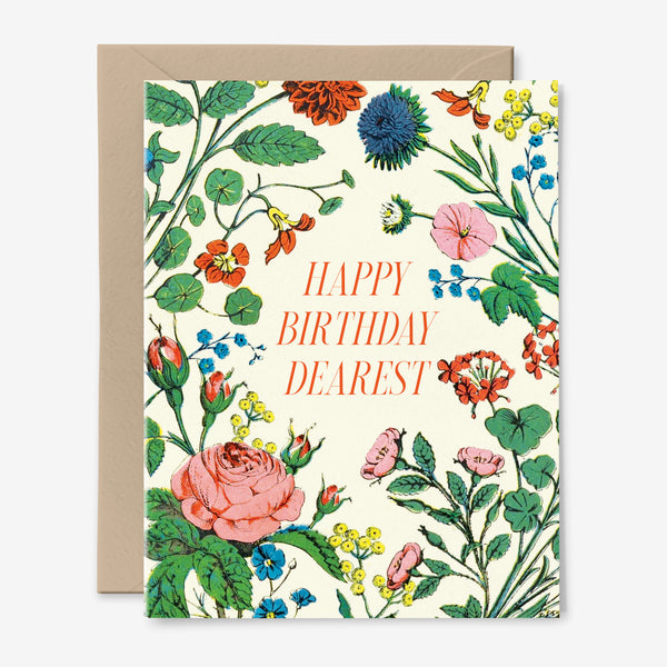 Happy Birthday Dearest | Floral Birthday Card