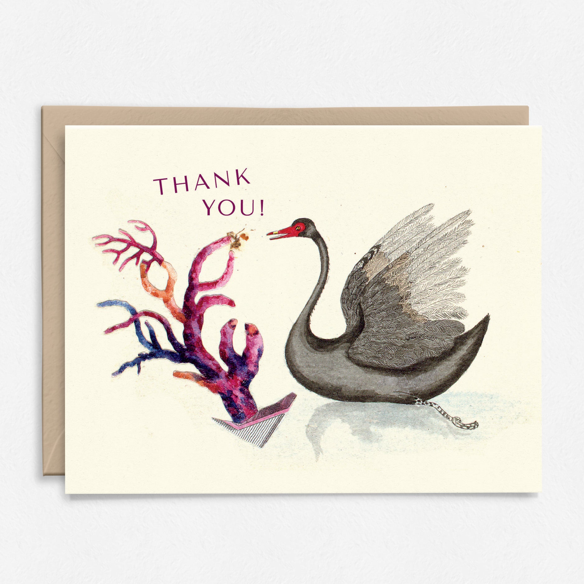 Black Swan Thank You Card